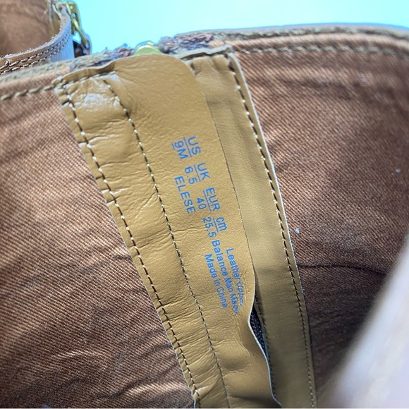 Franco Sarto Elese Brown Leather Bootie 9M - Picture 11 of 14